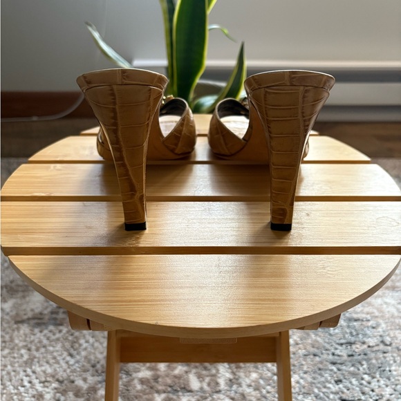 Versace Brown Croc-Embossed Mules with Gold Detail - Picture 6 of 12